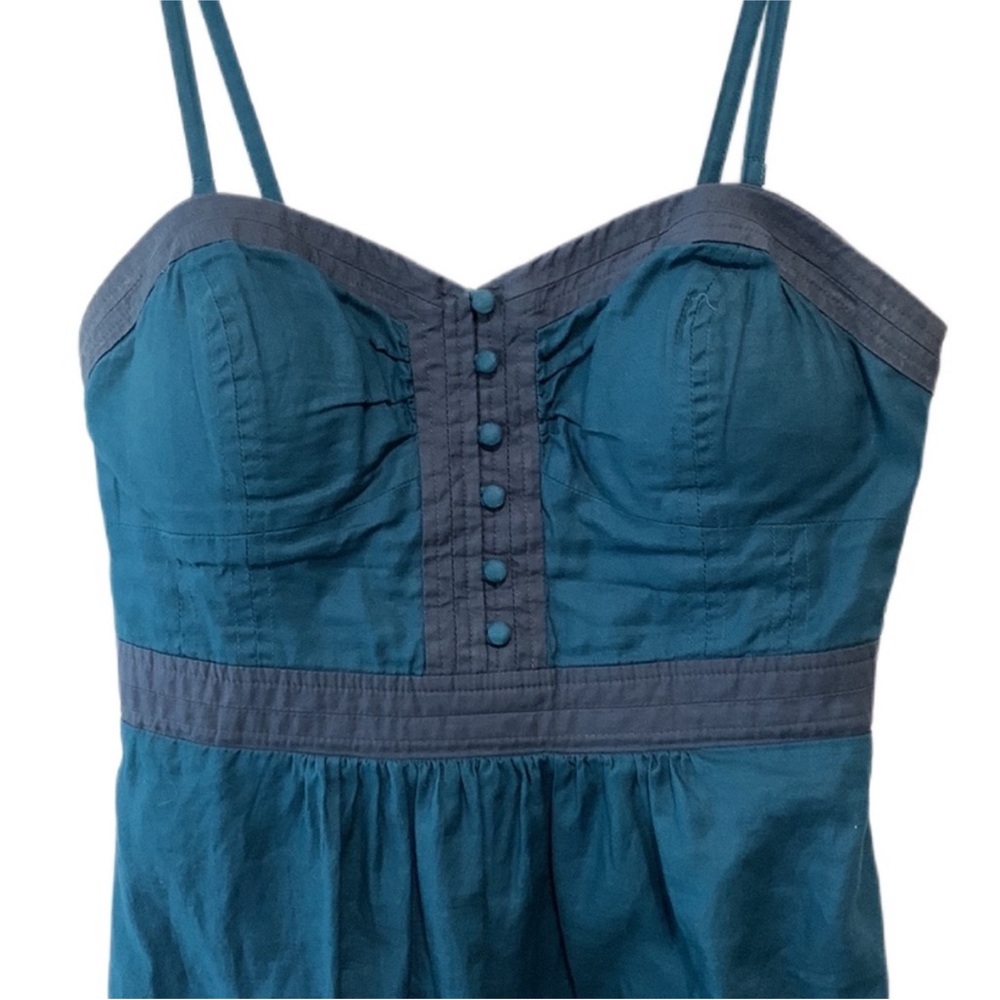 American Eagle Outfitters Blue Ruched Mini Dress